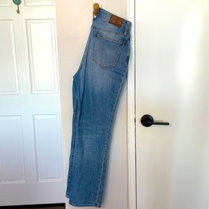 LIKE NEW! Madewell Slim Demi Boot - medium wash, 26